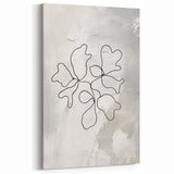 Minimalist Abstract Flower Art - Modern Line Drawing Wall Decor