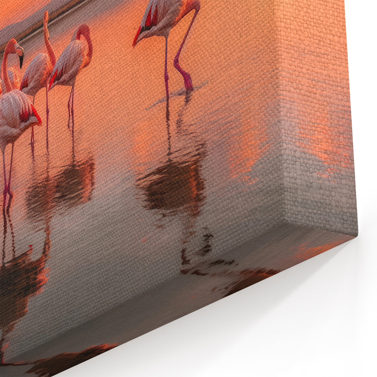 Sunset Flamingo Wall Art - Flamingo Canvas Print for Serene Decor