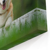 Happy Corgi Wall Art - Corgi Canvas Print - Charming Corgi Decor