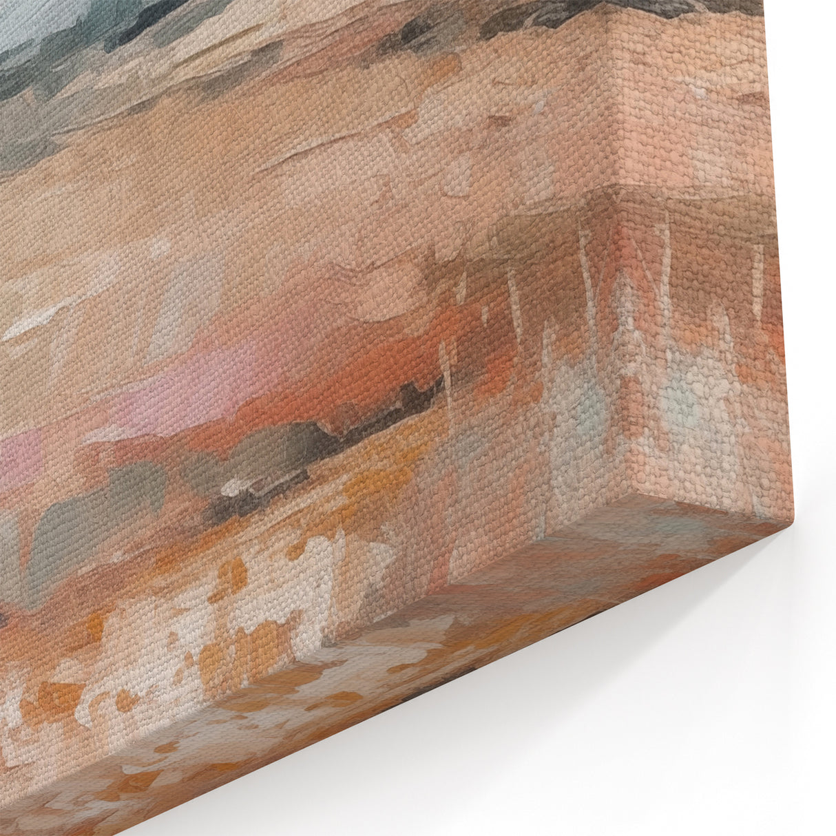 Serene Minimalist Landscape Art - Modern Abstract Pastel Canvas Print