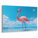 Vibrant Flamingo Wall Art - Flamingo Canvas Print for Coastal Decor