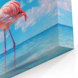 Vibrant Flamingo Wall Art - Flamingo Canvas Print for Coastal Decor