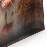 Autumn Flamingo Wall Art - Elegant Flamingo Canvas Print for Warm Decor
