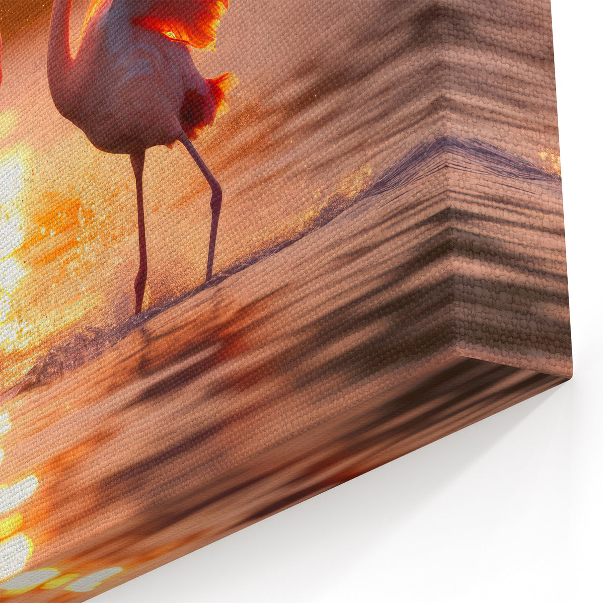 Fiery Flamingo Wall Art - Dynamic Flamingo Canvas Print for Bold Decor