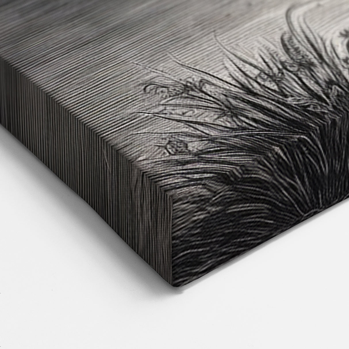 Black and White Flamingo Wall Art - Monochrome Flamingo Canvas Print