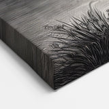 Black and White Flamingo Wall Art - Monochrome Flamingo Canvas Print