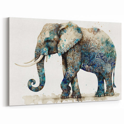 Majestic Elephant Wall Art - Elegant Safari Decor Canvas Print