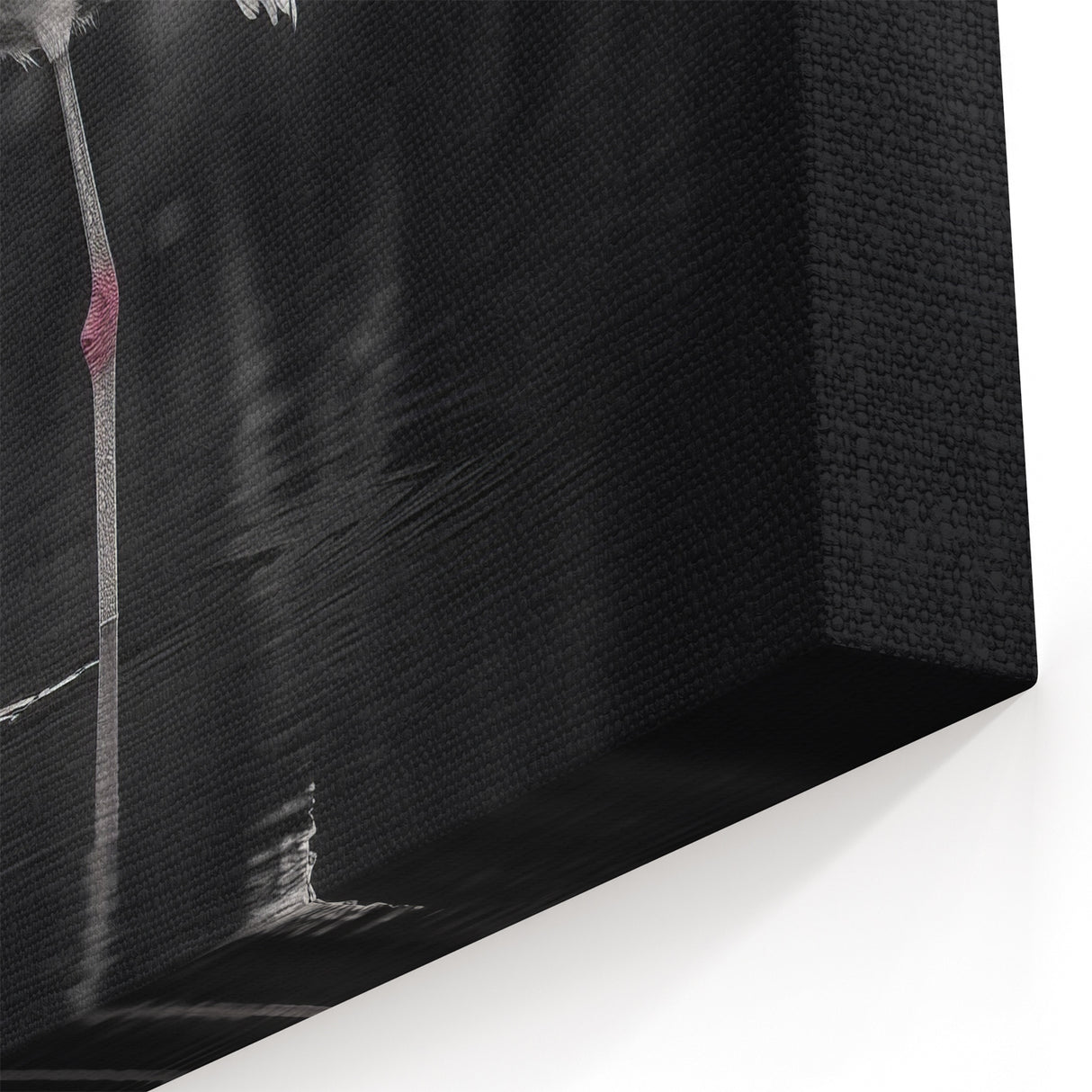 Monochrome Flamingo Wall Art - Elegant Flamingo Canvas Print for Chic Decor