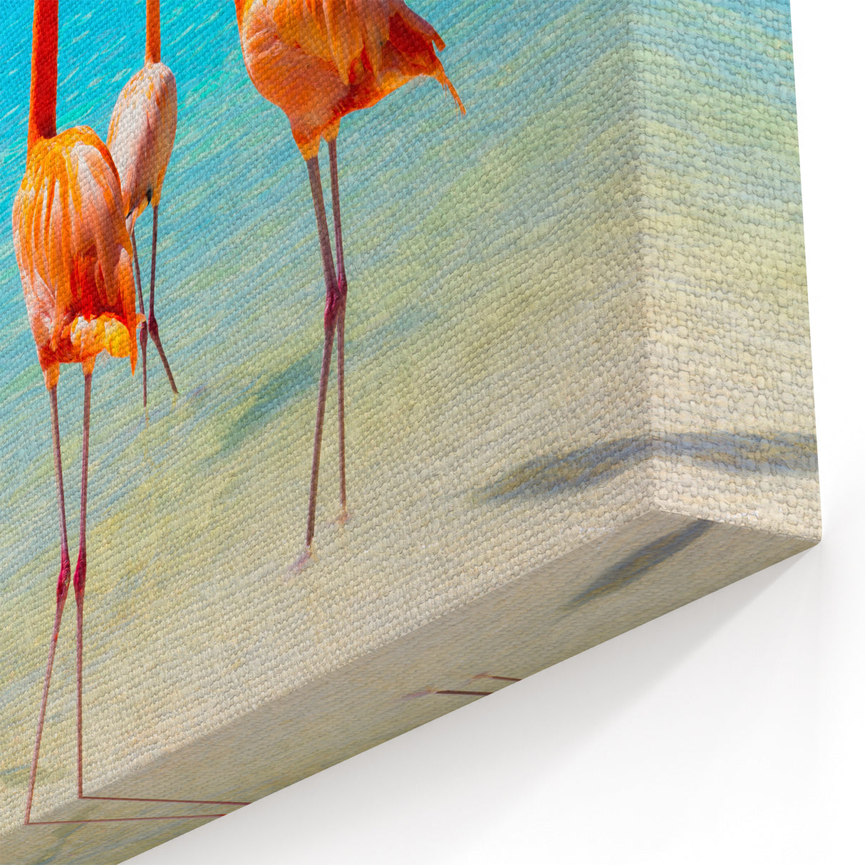 Tropical Flamingo Wall Art - Vibrant Flamingo Canvas Print for Coastal Decor