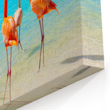 Tropical Flamingo Wall Art - Vibrant Flamingo Canvas Print for Coastal Decor
