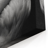 Black and White Flamingo Wall Art - Minimalist Flamingo Canvas Print