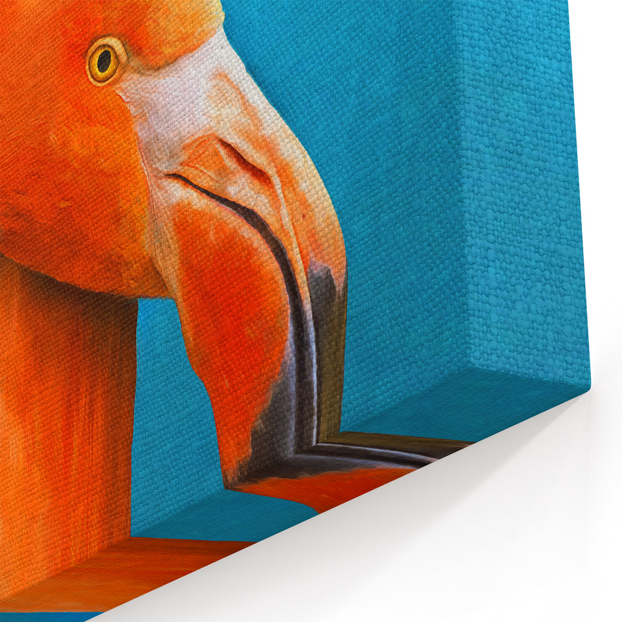Vibrant Flamingo Duo Wall Art - Bold Flamingo Canvas Print for Modern Decor