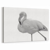 Elegant Black & White Flamingo Wall Art - Minimalist Flamingo Print Decor
