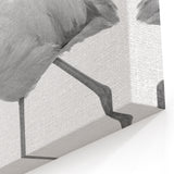 Elegant Black & White Flamingo Wall Art - Minimalist Flamingo Print Decor