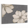 Elegant Floral Strokes and Lines Abstract Art Canvas