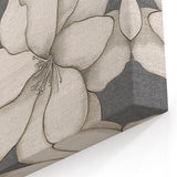 Elegant Floral Strokes and Lines Abstract Art Canvas