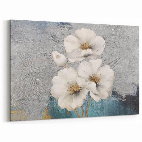 Delicate Floral and Abstract Lines Art Canvas