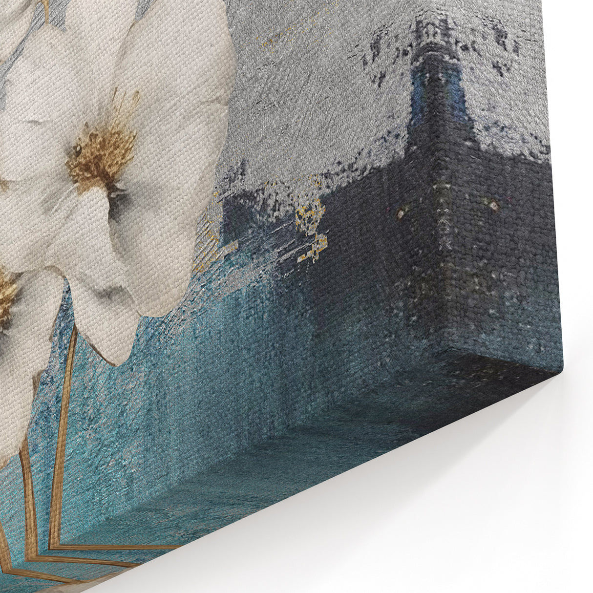 Delicate Floral and Abstract Lines Art Canvas
