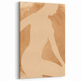 Minimalist Abstract Silhouette Art - Modern Beige Canvas Decor