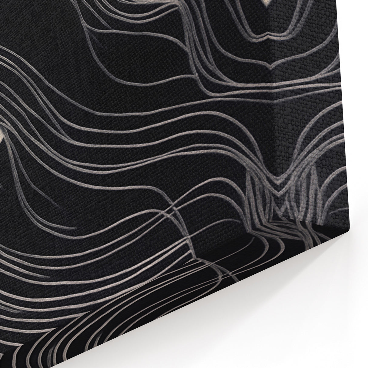 Elegant Abstract Moonlit Silhouette Art - Modern Black & White Decor