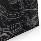 Elegant Abstract Moonlit Silhouette Art - Modern Black & White Decor