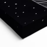 Elegant Abstract Moonlit Silhouette Art - Modern Black & White Decor