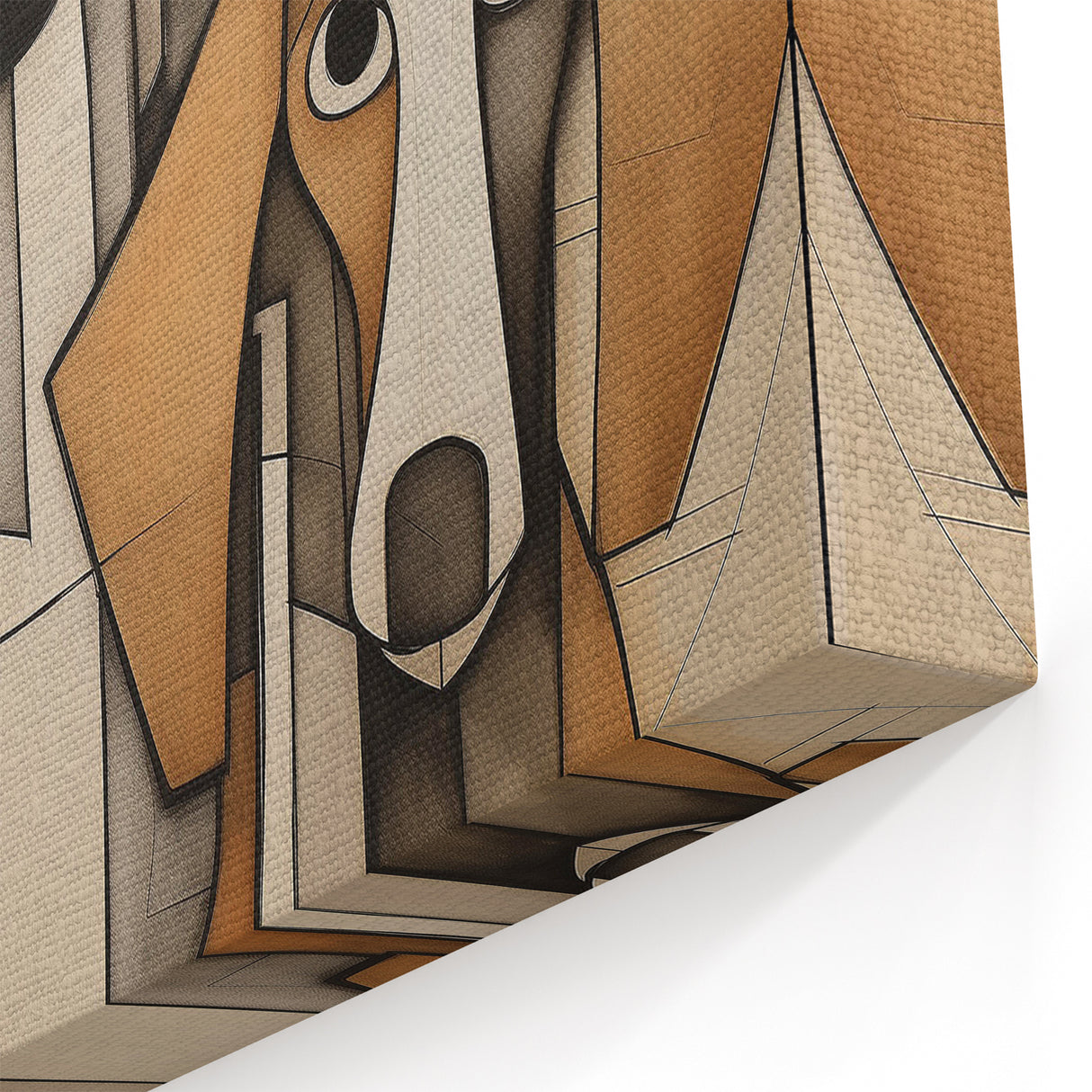 Abstract Figurative Dog Art - Modern Geometric Canvas Decor