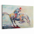 Modern Figurative Abstract Horse Art - Vibrant Abstract Canvas Decor