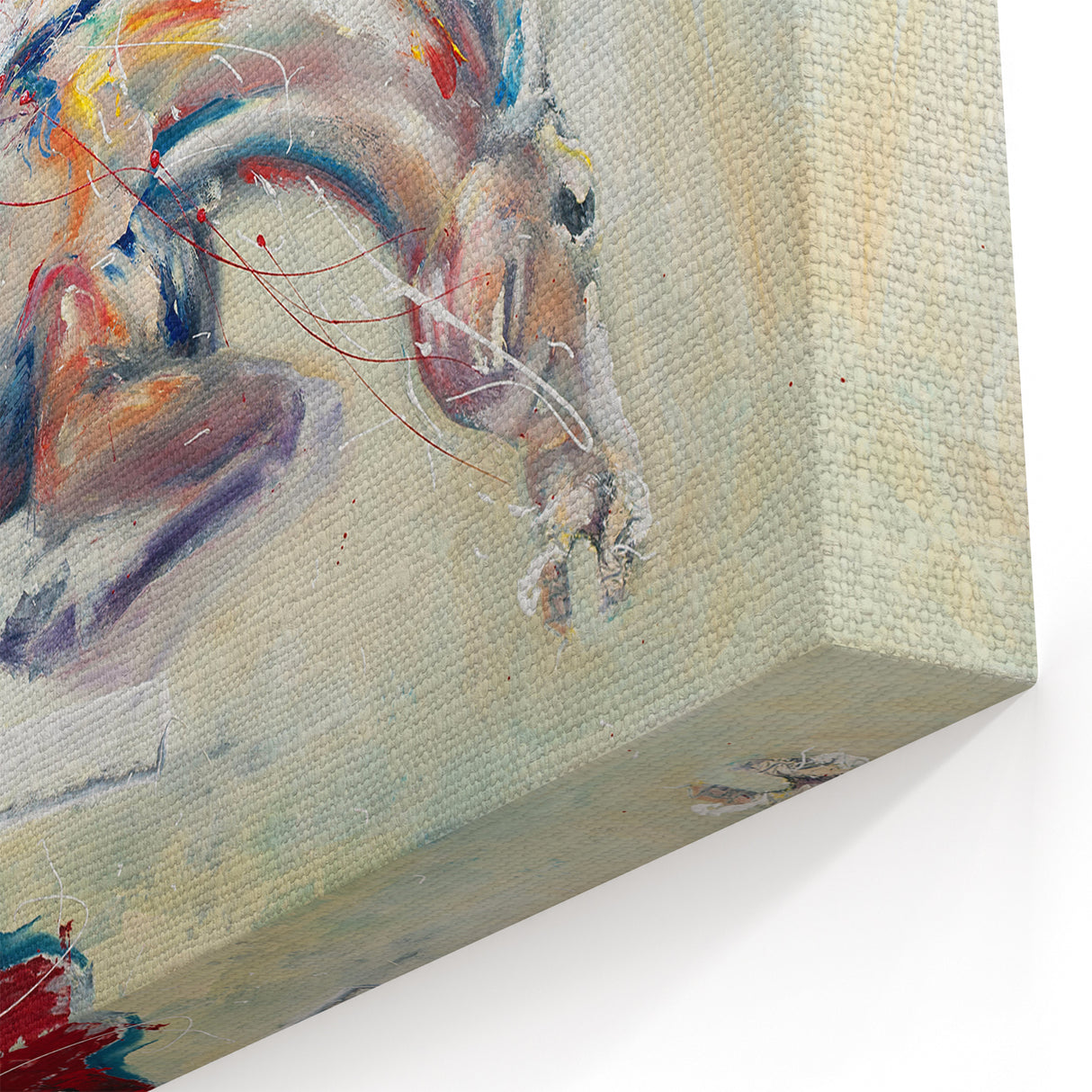 Modern Figurative Abstract Horse Art - Vibrant Abstract Canvas Decor