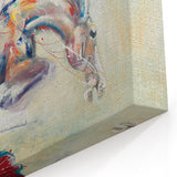Modern Figurative Abstract Horse Art - Vibrant Abstract Canvas Decor