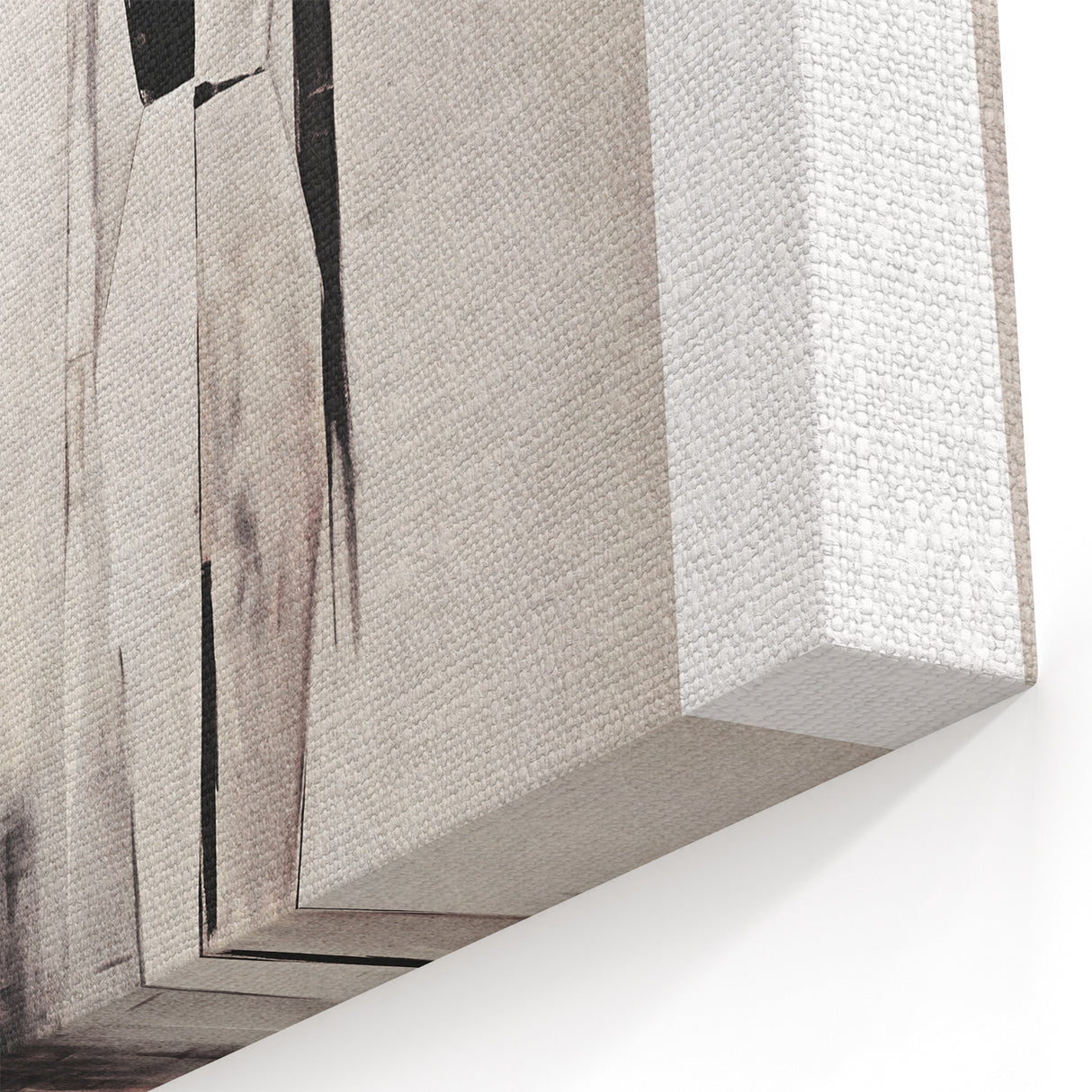 Modern Monochrome Abstract Figurative Art - Stylish Canvas Decor