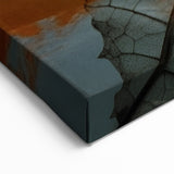 Earthy Leaves and Abstract Strokes Art Canvas