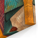 Colorful Abstract Figurative Art - Modern Geometric Canvas Decor