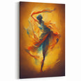 Elegant Abstract Dancer Art - Vibrant Modern Canvas Decor