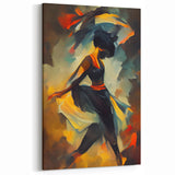 Dynamic Abstract Dancer Art - Vibrant Modern Canvas Decor