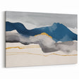 Mountain Peaks and Abstract Strokes Art Canvas