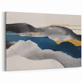 Majestic Abstract Mountains and Strokes Art Canvas
