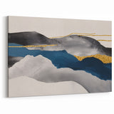 Majestic Abstract Mountains and Strokes Art Canvas