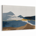 Golden Ridge and Abstract Strokes Art Canvas