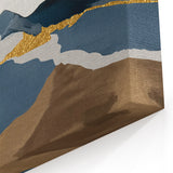 Golden Ridge and Abstract Strokes Art Canvas