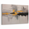 Abstract Gold and Black Strokes Art Canvas