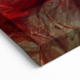 Vibrant Red and Blue Abstract Line Art Canvas - Dynamic Geometric Design