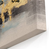 Butterfly Elegance and Abstract Gold Strokes Art Canvas