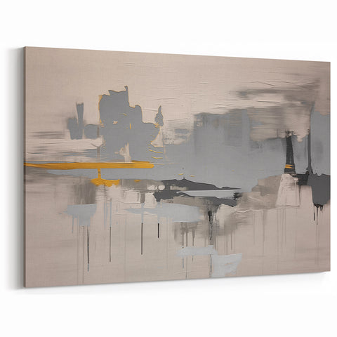 Modern Strokes and Lines Abstract Art on Canvas
