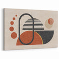 Modern Geometric Abstract Art - Red and Black Line Canvas Print