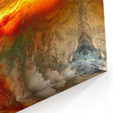 Fiery Passion Abstract Art | Colorful Strokes and Lines Canvas