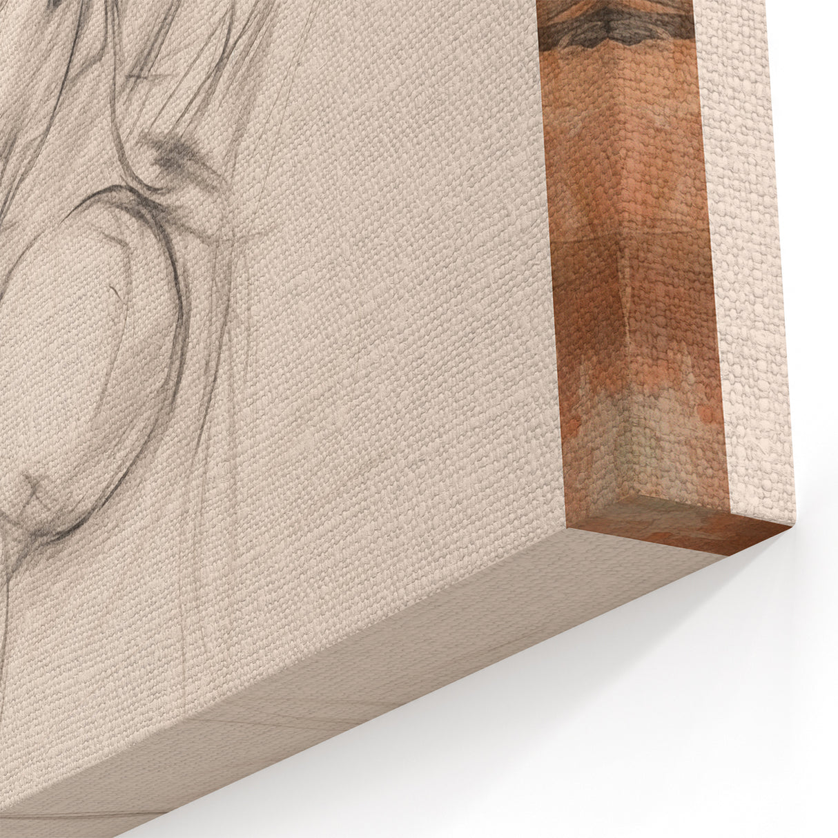 Minimalist Abstract Portrait Art - Elegant Sketch Line Canvas Print