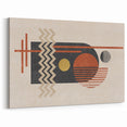 Geometric Lines and Shapes Art - Modern Abstract Canvas Print