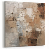 Rustic Textured Abstract Art | Earthy Strokes and Lines Canvas