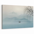 Serene Strokes and Lines Abstract Art | Modern Line Art Canvas Print